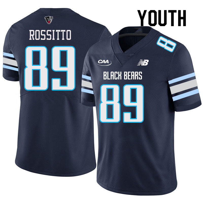 Youth #89 Gianni Rossitto Maine Black Bears College Football Jerseys Stitched Sale-Navy